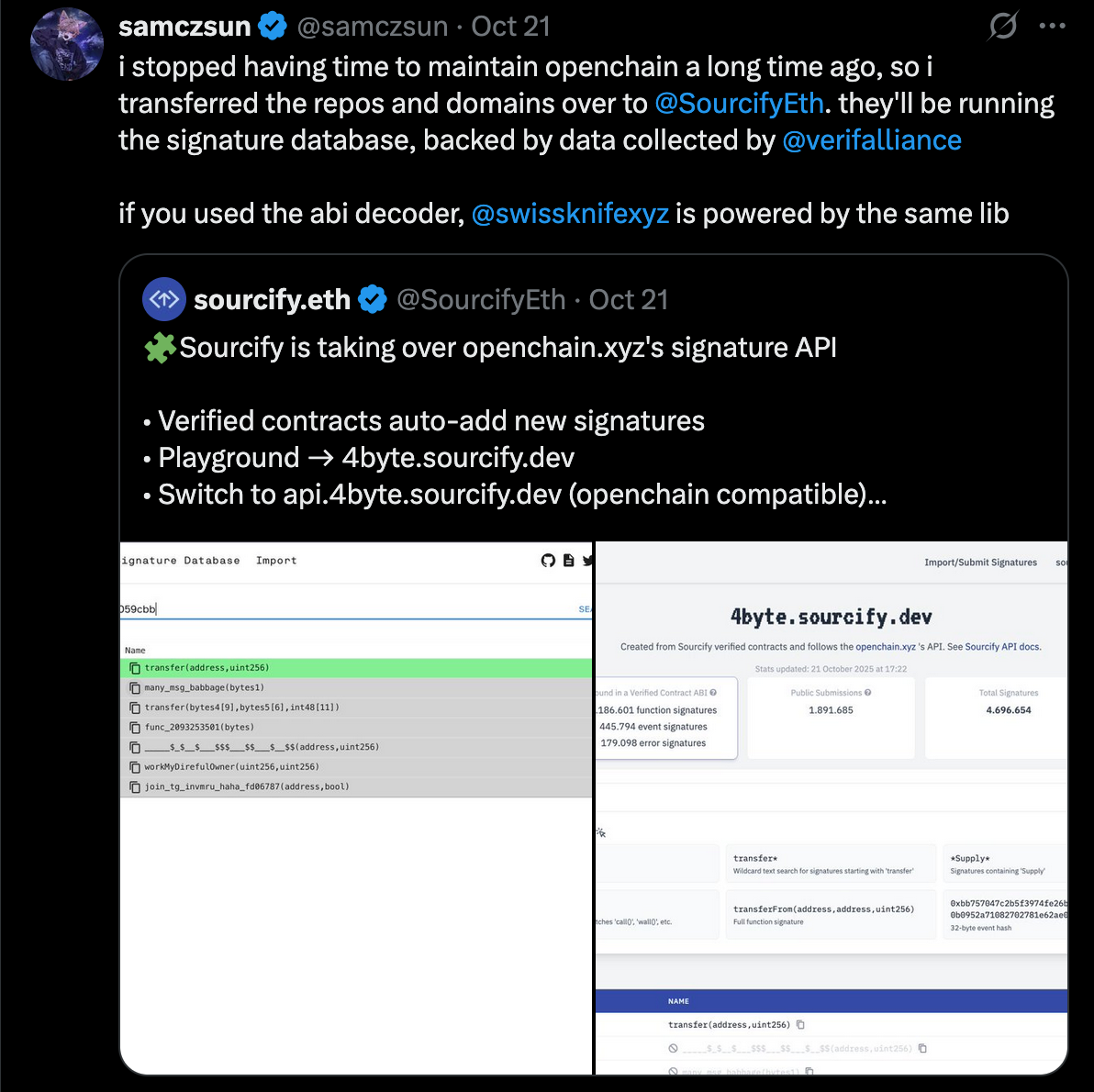 samczsun's tweet